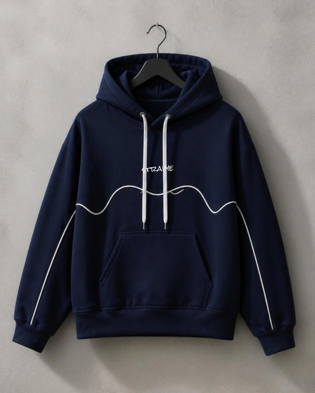 Hoodie Vague STRAVYE bleu nuit